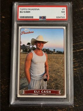 Topps Pasadena Eli Cash Card… RARE PSA 7